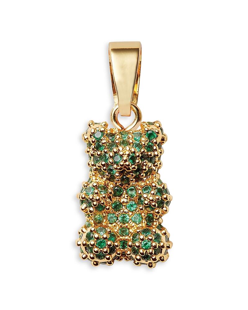 Crystal Haze Jewelry Nostalgia Pave Bear Pendant in 18K Gold Plated Cover