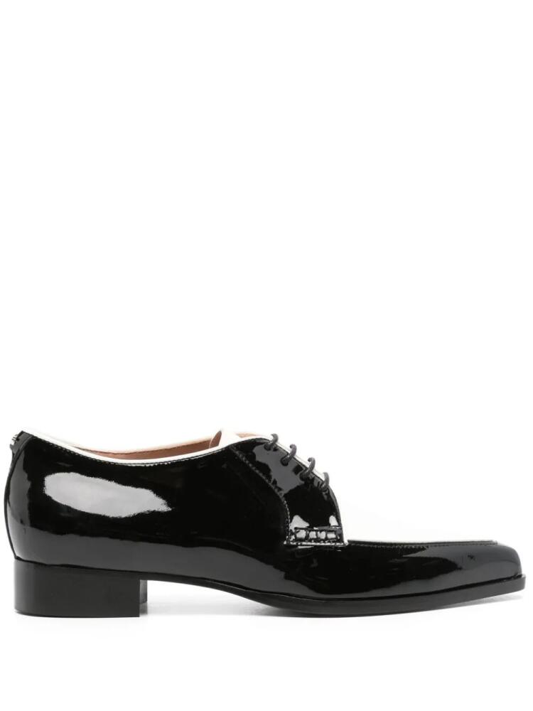 Alberta Ferretti patent-leather brogue shoes - Black Cover