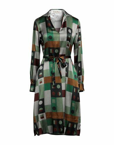 Le Sarte Pettegole Woman Midi dress Green Silk, Elastane Cover