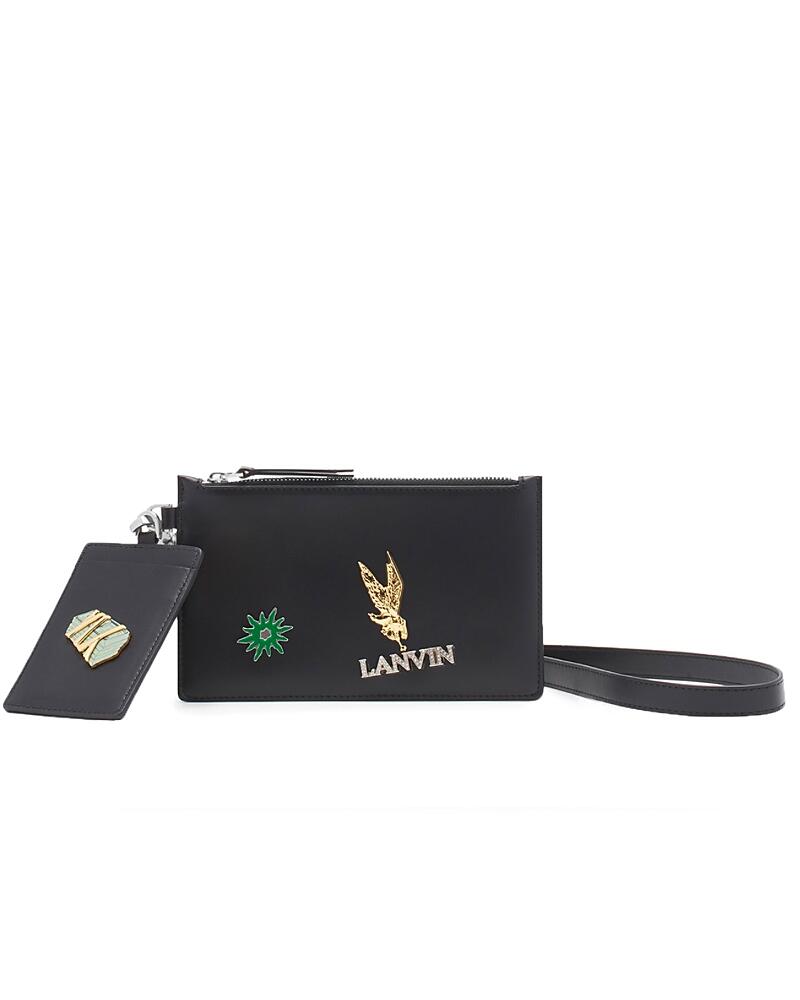 Lanvin X Future Leather Double Clutch With Pins Cover