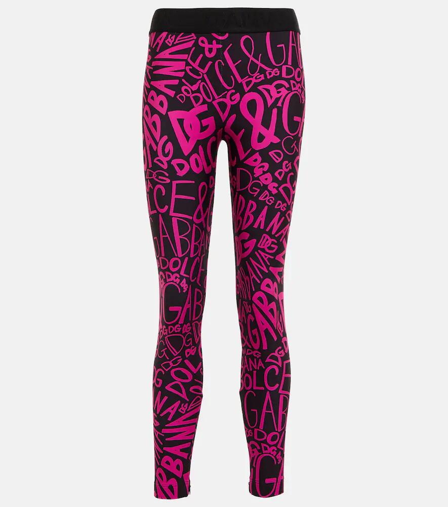 Dolce & Gabbana Logo-print ski leggings Cover