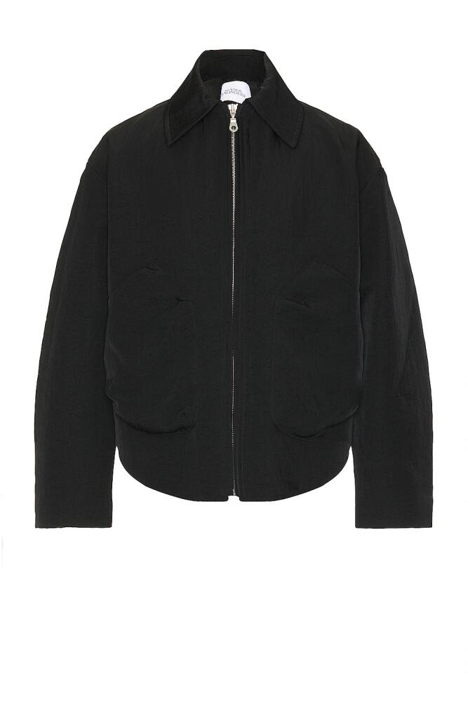 Bianca Saunders Larent Bomber in Black Cover