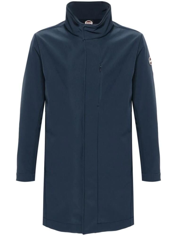 Colmar rubberised logo patch coat - Blue Cover