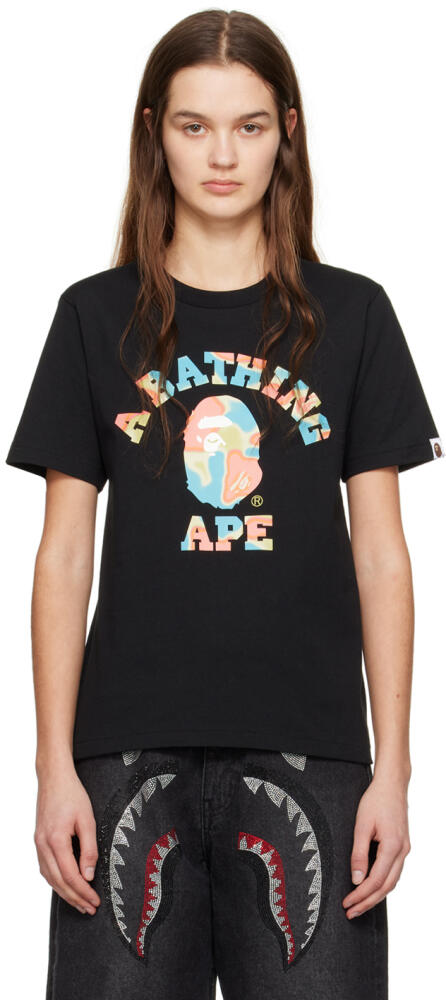 BAPE Black & Green Liquid Camo College T-Shirt Cover