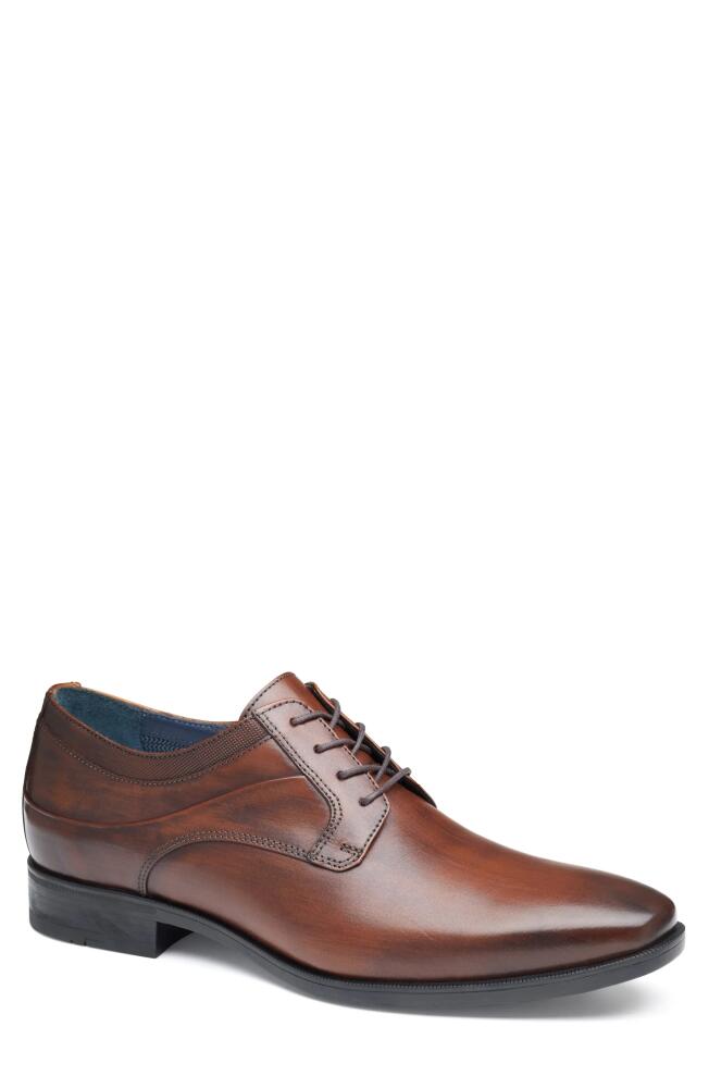 Johnston & Murphy Gibbons Plain Toe Derby in Mahogany Full Grain Cover