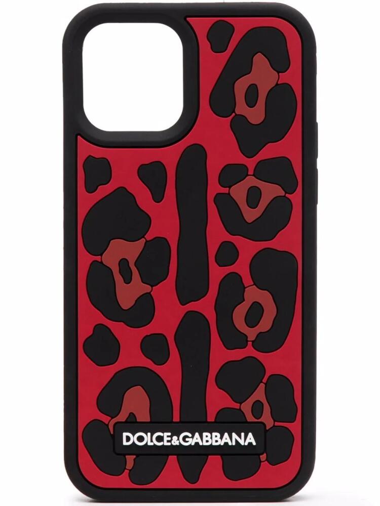 Dolce & Gabbana leopard-print Iphone 12 Pro case - Black Cover