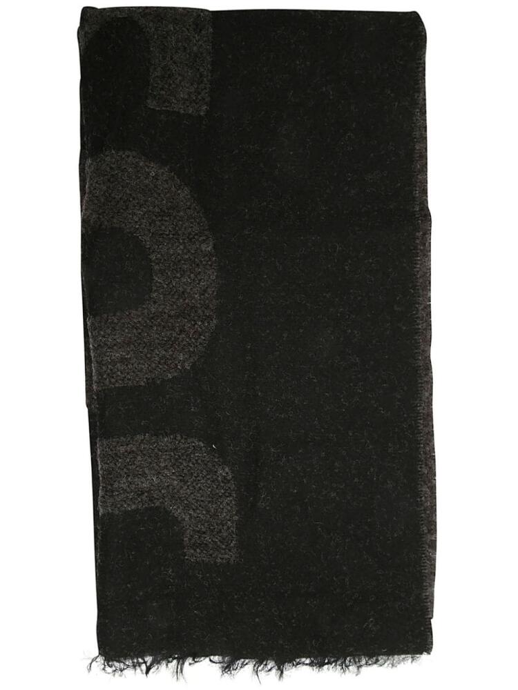 Just Cavalli logo-intarsia scarf - Black Cover