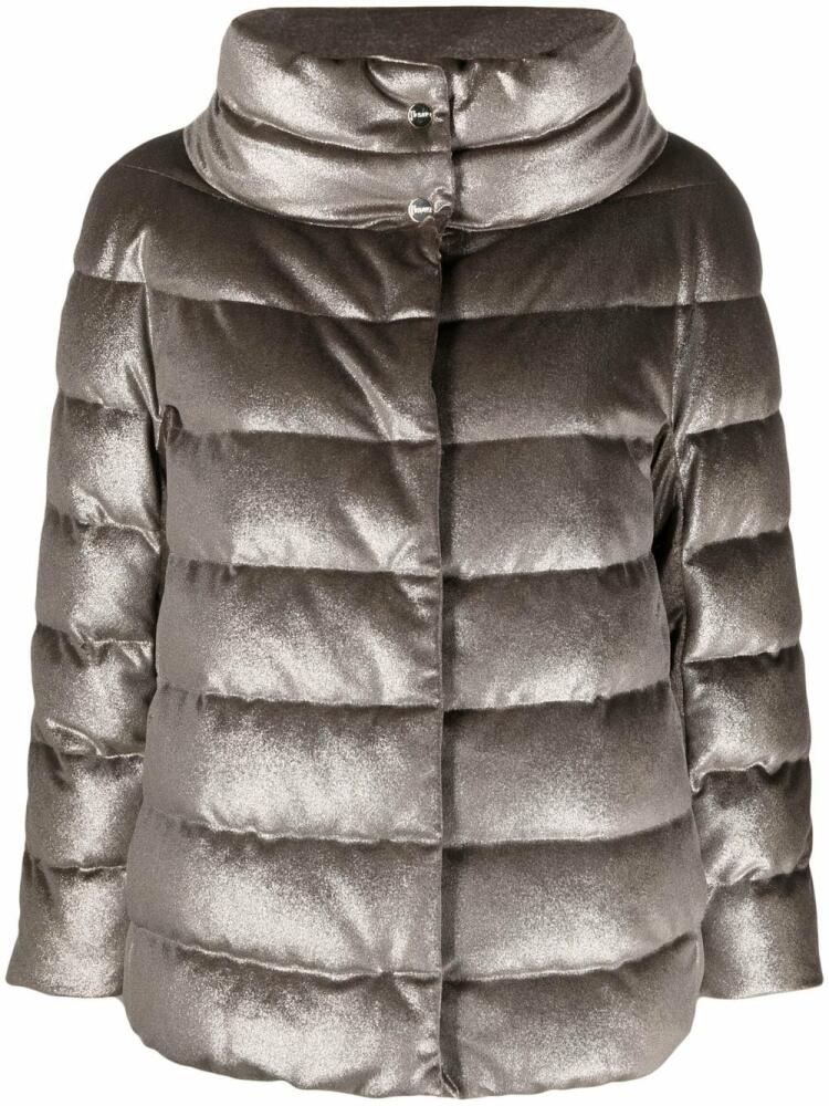 Herno quilted zipped puffer jacket - Grey Cover