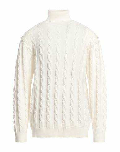 Cashmere Company Man Turtleneck Ivory Wool, Cashmere Cover