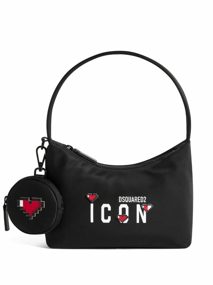 DSQUARED2 Icon-print heart-motif tote bag - Black Cover