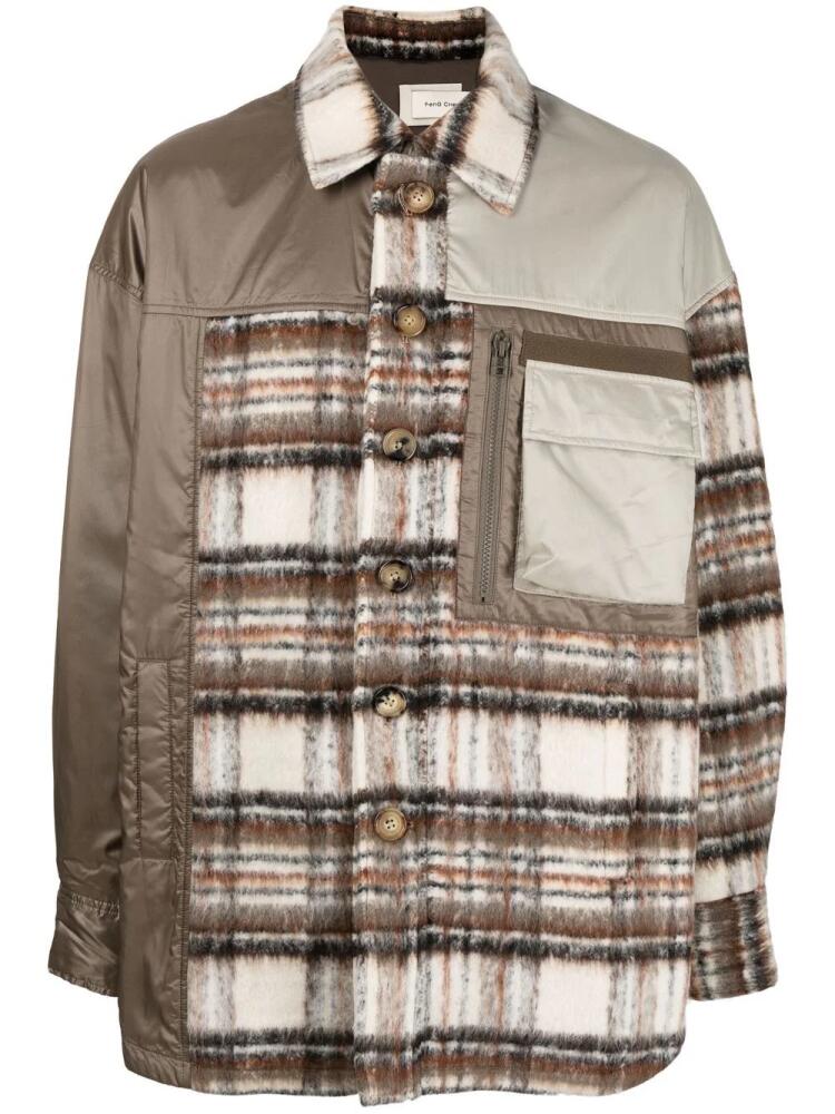 Feng Chen Wang button-up panelled jacket - Neutrals Cover