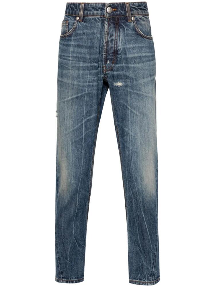 John Richmond cropped slim-leg jeans - Blue Cover