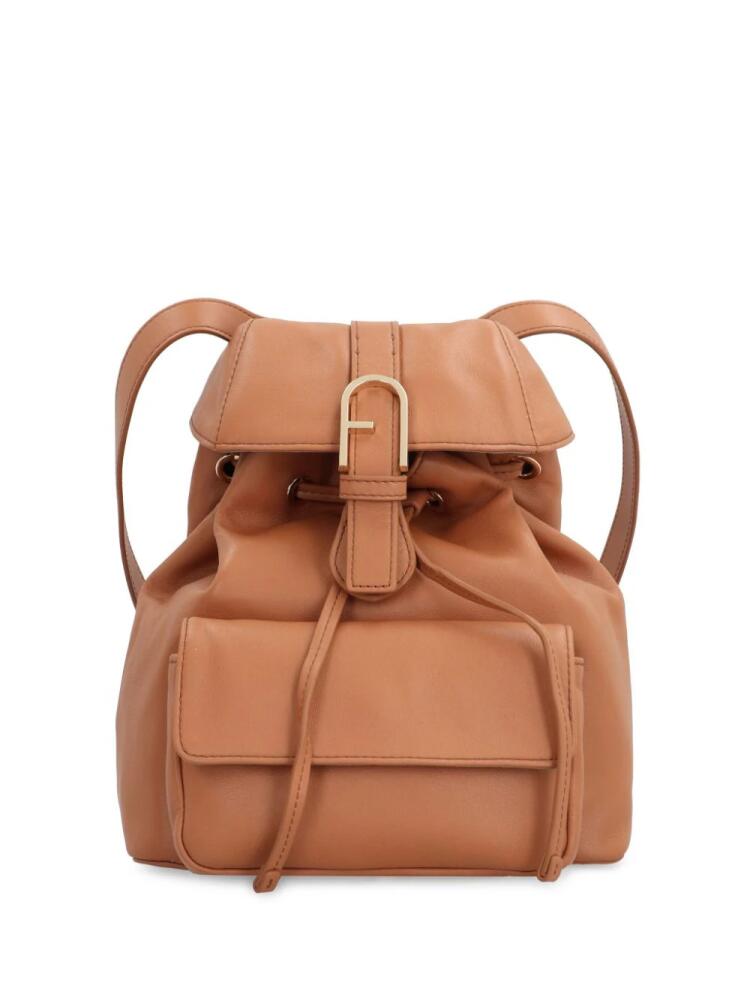 Furla small Flow backpack - Brown Cover