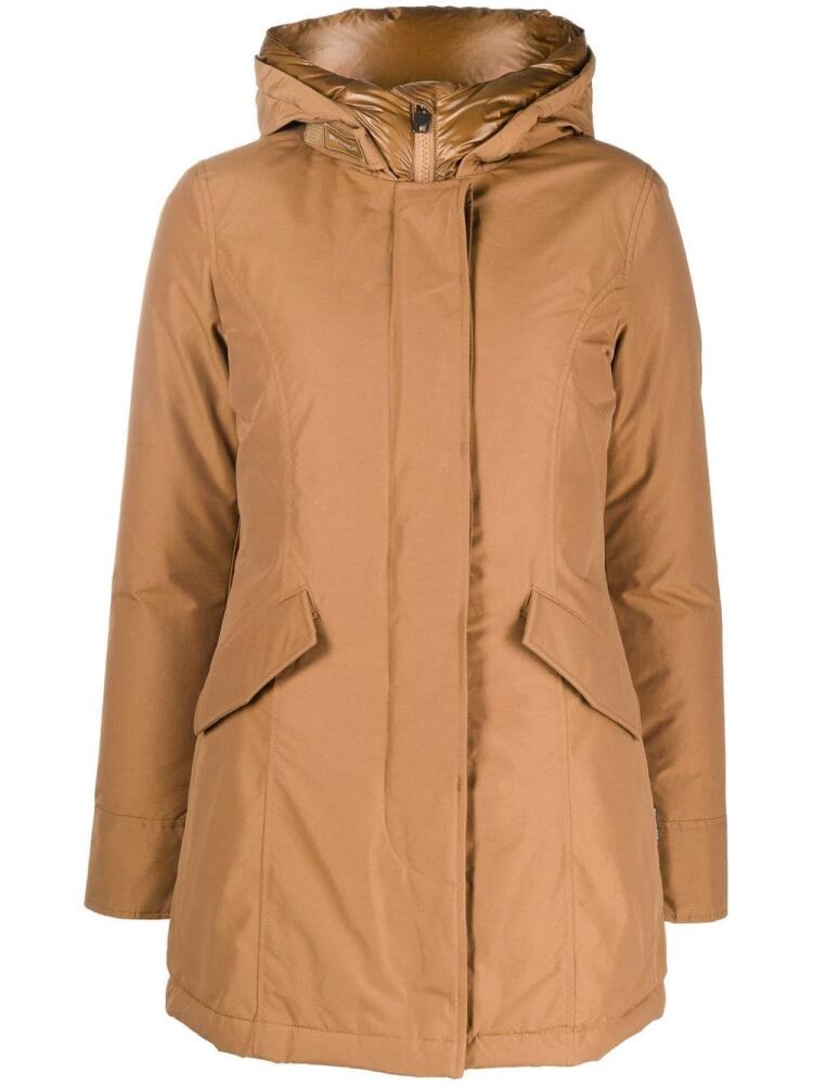 Woolrich hooded zipped parka - Brown Cover