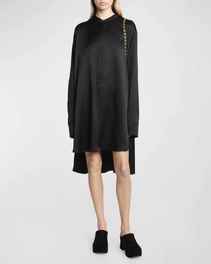 Loewe Silk Shirtdress with Chain Drape Detail Cover