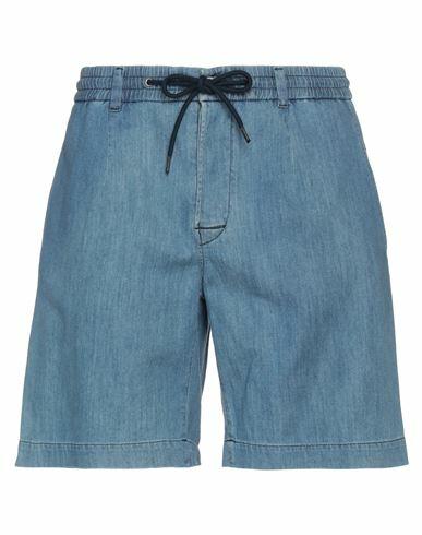 Bikkembergs Man Denim shorts Blue Cotton, Lyocell, Linen, Elastane Cover