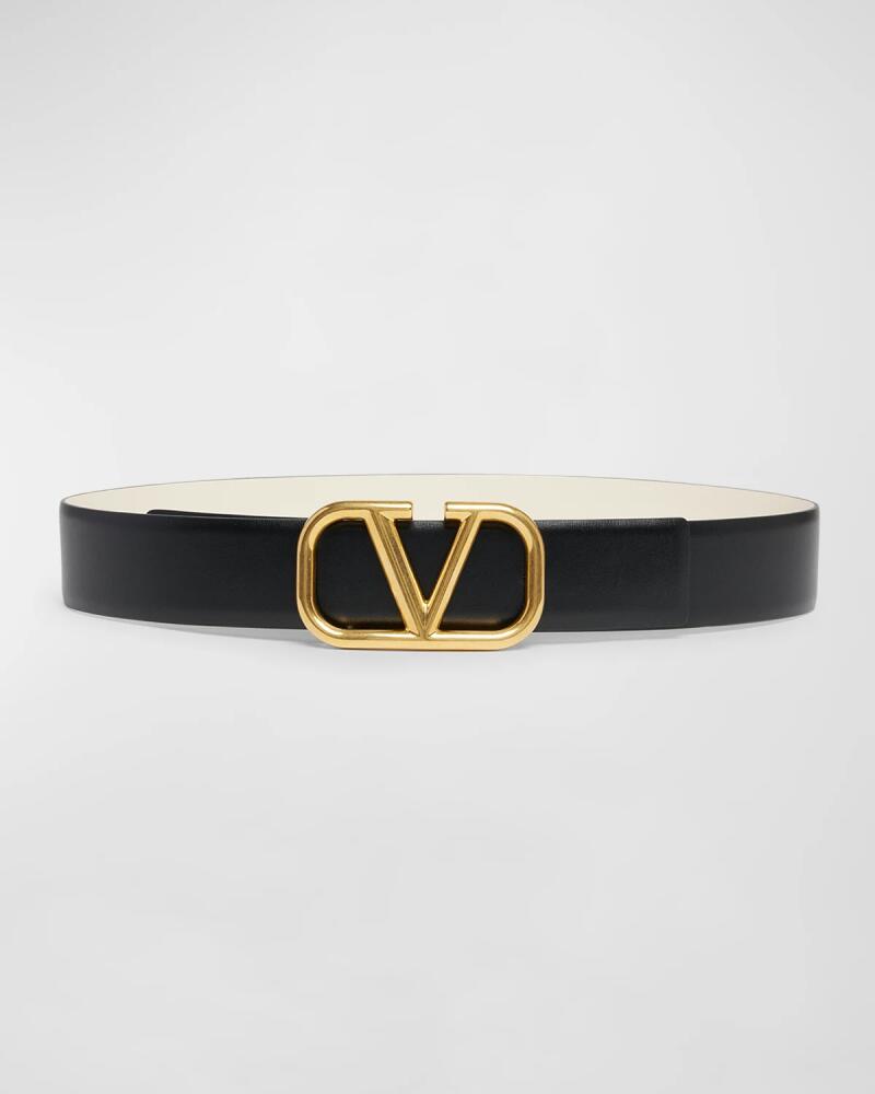 Valentino V-Logo Signature Reversible Leather H40 Belt Cover