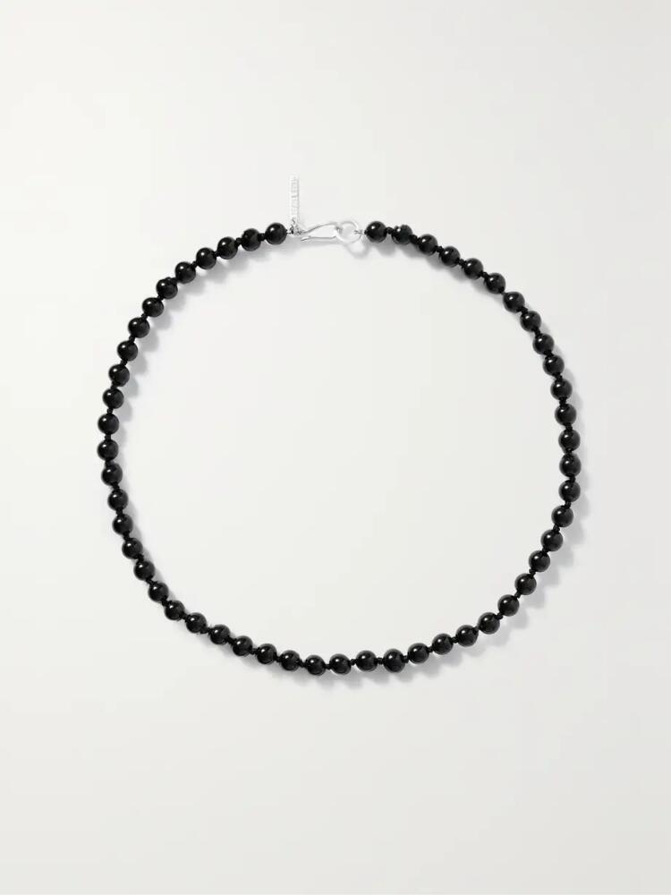 Sophie Buhai - + Net Sustain Tiny Silver Onyx Necklace - Black Cover