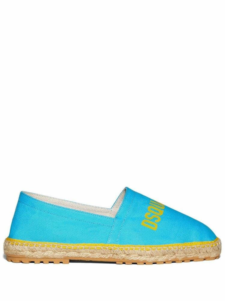 DSQUARED2 logo-print espadrilles - Blue Cover