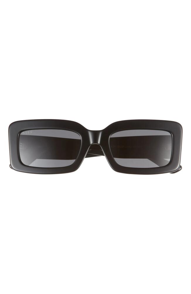 DIFF Indy 51mm Polarized Rectangular Sunglasses in Grey/Black Cover