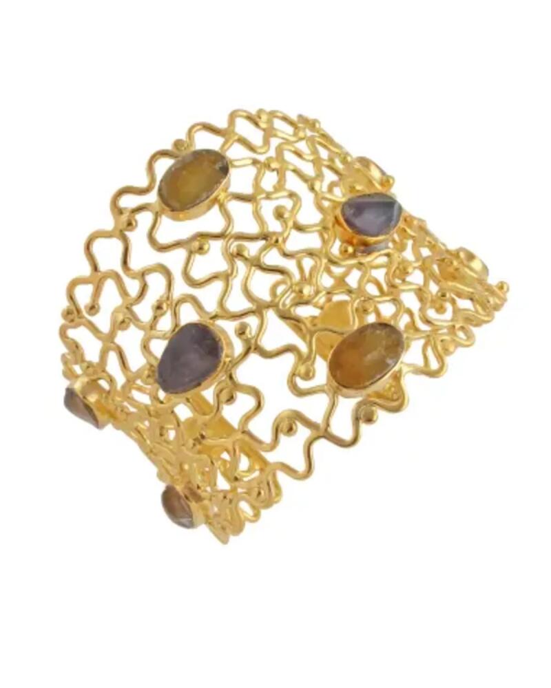 Devon Leigh Amethyst & Amber Filigree Cuff Cover