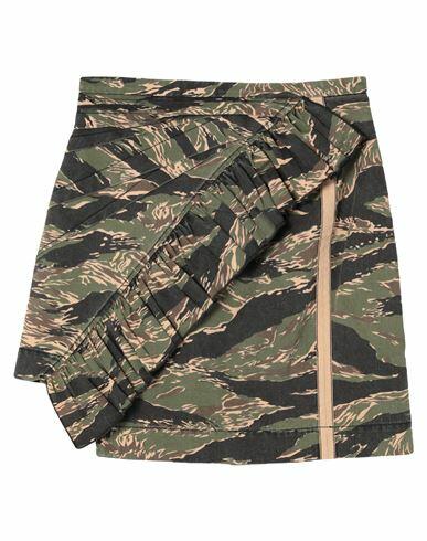 N°21 Woman Denim skirt Military green Cotton Cover