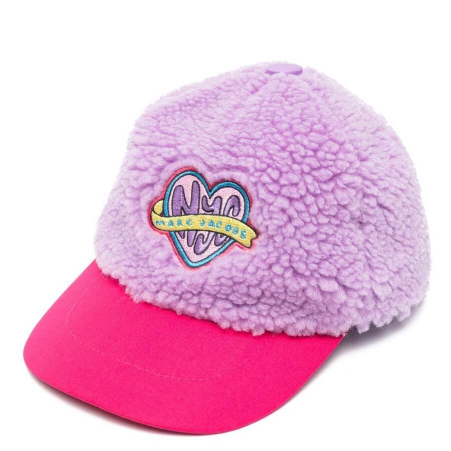 Little Marc Jacobs Girls Logo Fleece Baseball Cap Cover