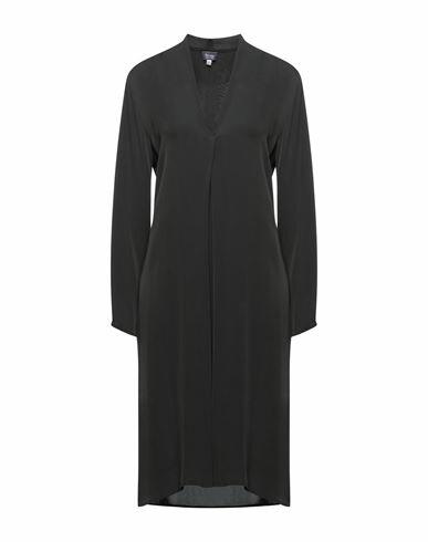 Her Shirt Her Dress Woman Midi dress Dark green Viscose, Silk Cover