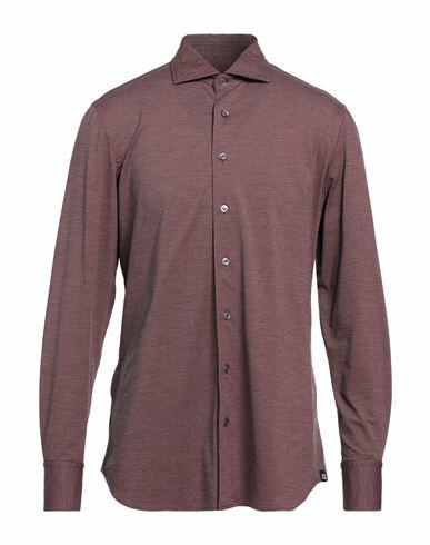 Lardini Man Shirt Burgundy Polyamide, Elastane Cover