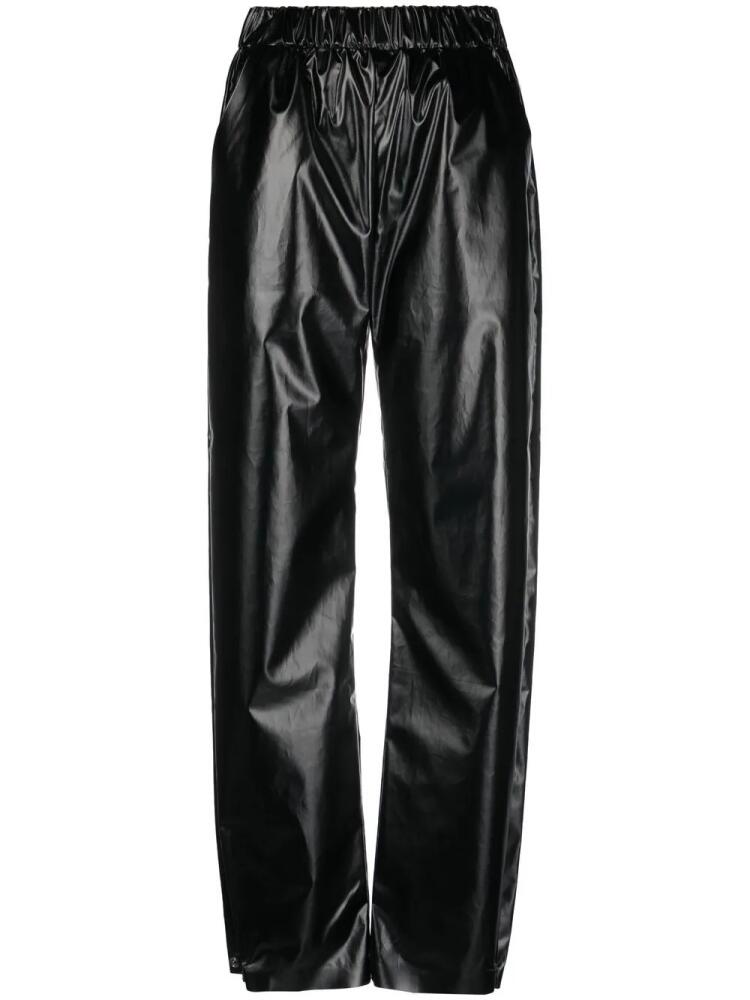 KASSL Editions high-shine straight-leg trousers - Black Cover