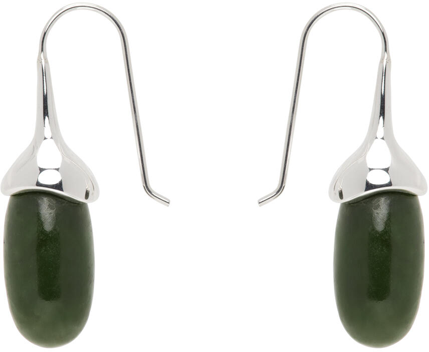 Sophie Buhai Silver & Green Dripping Stone Earrings Cover