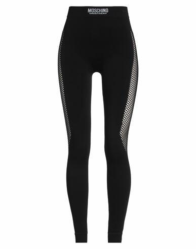 Moschino Woman Leggings Black Polyamide, Elastane Cover