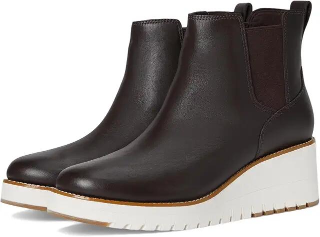 Cole Haan Zerogrand City Wedge Boot (Dark Chocla/Ivory Waterproof) Women's Boots Cover