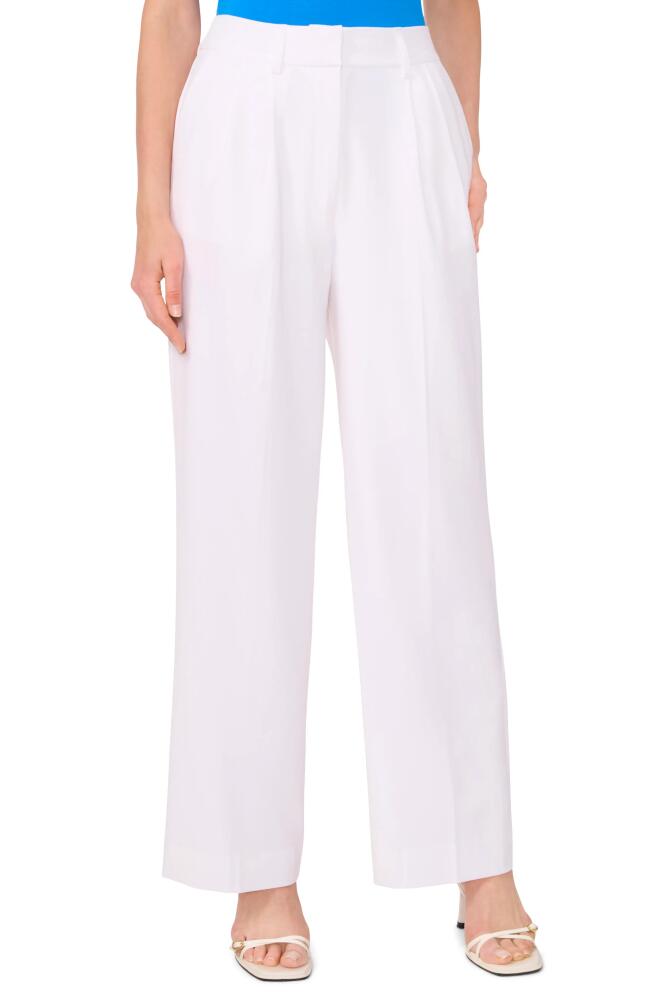 halogen(r) Pleat Front High Waist Wide Leg Pants in Bright White Cover