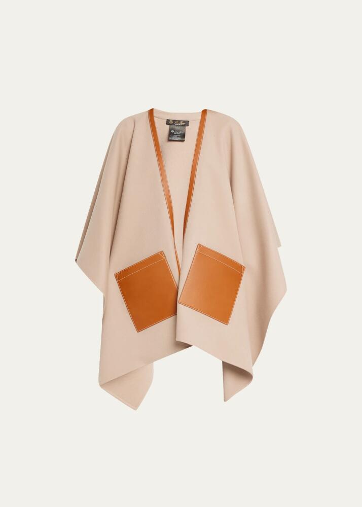 Loro Piana Teodora Cashmere & Leather Cape Cover