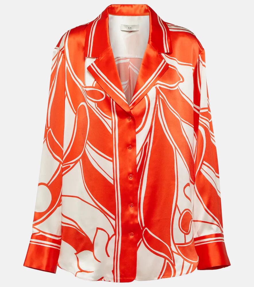 SIR Ramona printed silk satin shirt Cover