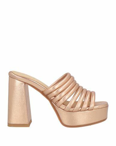 Tua By Braccialini Woman Sandals Rose gold Textile fibers Cover