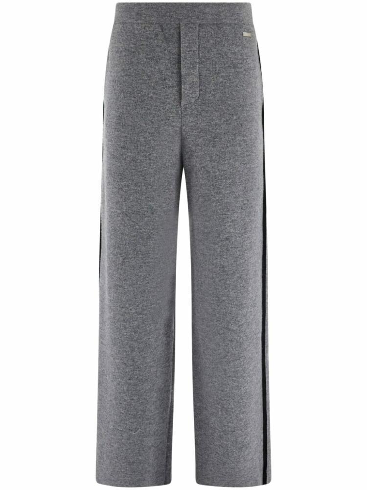 Ferragamo logo-plaque wool-blend trousers - Grey Cover