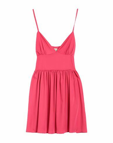 5rue Woman Mini dress Coral Polyester, Lycra Cover