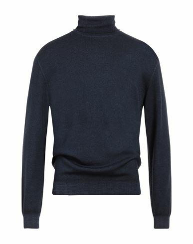 Filippo De Laurentiis Man Turtleneck Navy blue Merino Wool Cover