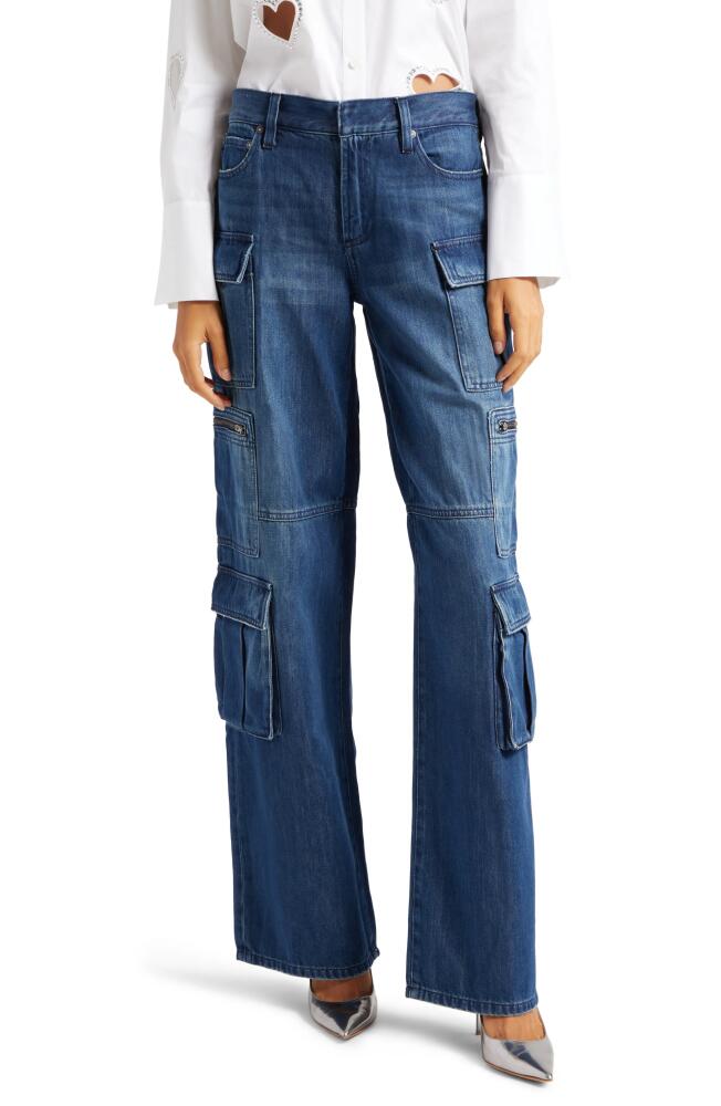 Alice + Olivia Cay Baggy Cargo Jeans in Love Train Cover