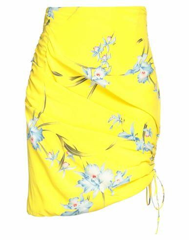 N°21 Woman Mini skirt Yellow Silk Cover