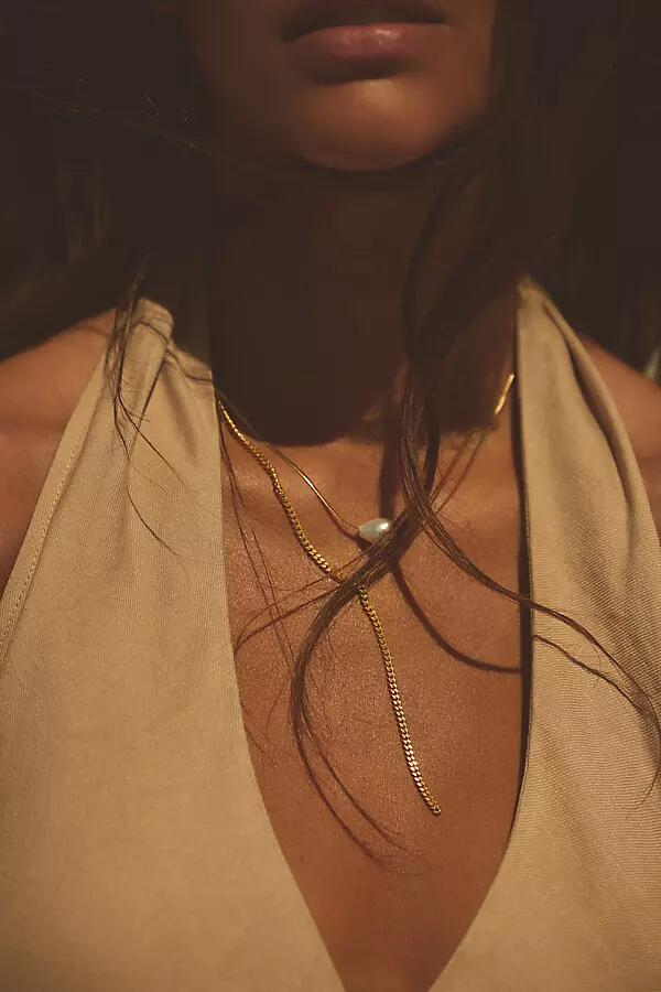 By Anthropologie Asymmetrical Lariat Necklace Cover