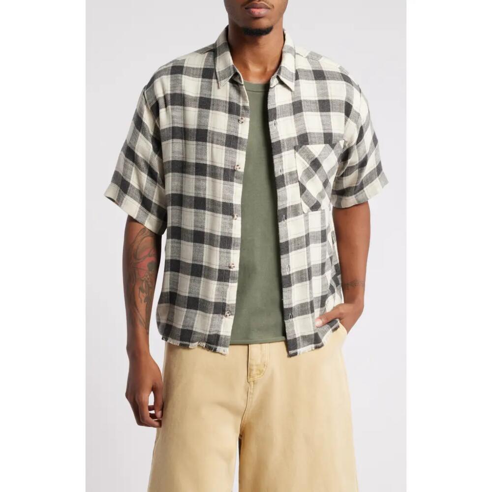 Elwood Riker Plaid Short Sleeve Button-Up Shirt in Rikers Plaid Cover