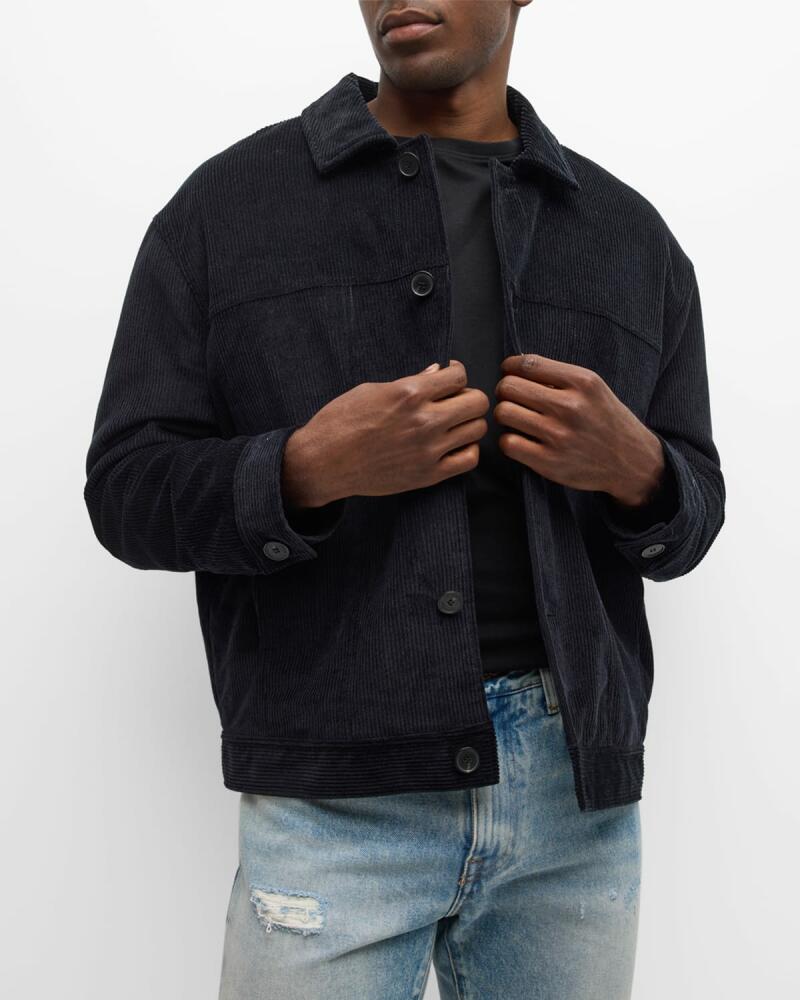 FRAME Men's Wide Wale Corduroy Trucker Jacket Cover