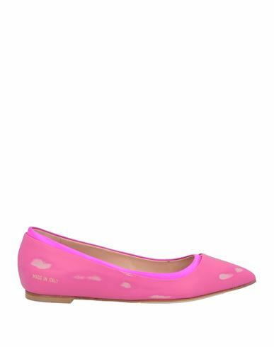 Hidnander Woman Ballet flats Magenta Leather, Textile fibers Cover