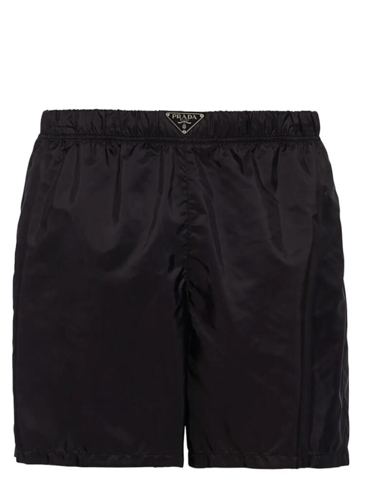 Prada triangle-logo swim shorts - Black Cover