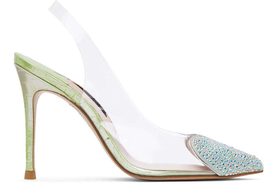 Sophia Webster Green Amora Slingback Heel Cover