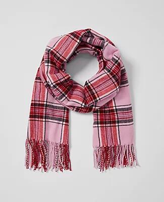 Ann Taylor Weekend Plaid Indoor Scarf Cover