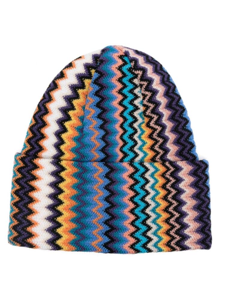 Missoni zigzag beanie - Blue Cover